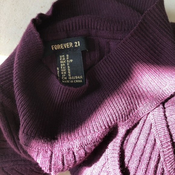 NWOT Forever21 Mini Purple Open Shoulder Dress - Picture 4 of 4